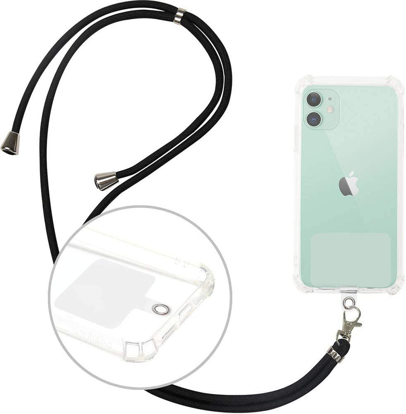  [AUSTRALIA] - FABULWAY Phone Lanyard Universal Nylon Cell Phone Lanyard with Adjustable Detachable Neck Crossbody Lanyard and Phone Tether,Phone Strap Compatible with Most Smartphones (Dark Color) Dark Color