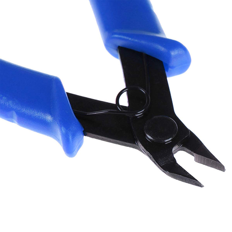  [AUSTRALIA] - Flush Cutter Pliers, BS-8109 Wire Cutter, Flush Cutters, Nippers, Diagonal Cutter, Wire Cutters Side Cutter, Micro Shear Cutter Precision Electronics Siding Cutting Pliers 5 inch, Blue 1 Pack -5" Blue