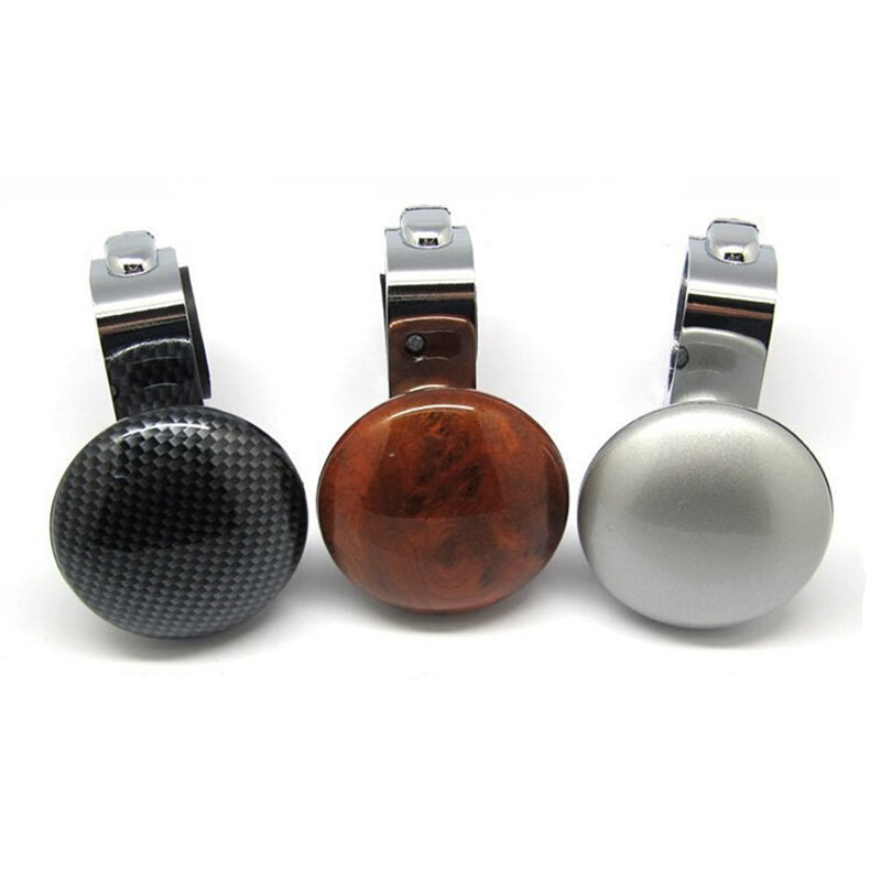  [AUSTRALIA] - VORCOOL Metal Steering Wheel Assistive Ball Power Booster Ball Spinner Steering Wheel Knob for Car Vehicle (Peach Wood Color)