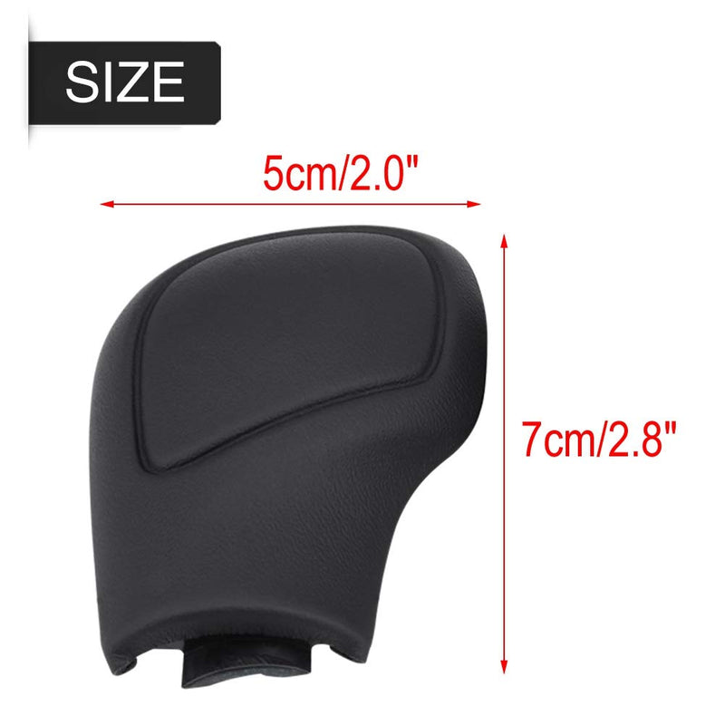  [AUSTRALIA] - Acouto 2PCS Synthetic Leather Gear Shift Knob Side Cover Manual Shifter Gear Head Side Caps Frame Trim For Passat CC Jetta 6 GTI MK6