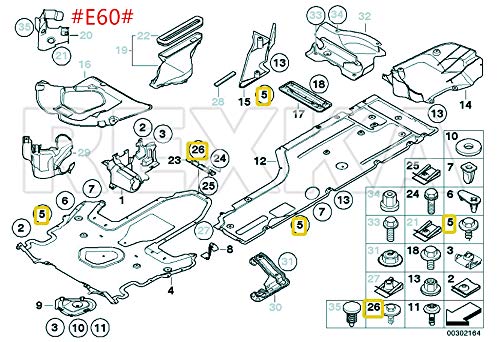 Rexka 50 pcs M4.8-1.61 x 16mm Hex Head Sems Screws for BMW Wheel Arch Trim Underfloor Coating Rear Trim Cover Underhood Shield 07147129160 E46 E60 E63 E66 E70 E82 E83 E90 07-14-7-129-160 - LeoForward Australia