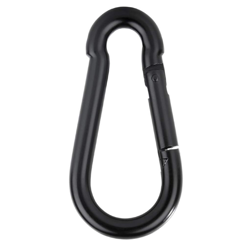 AOWESM 4-Pack 3/8'' Spring Snap Hook Carabiner M10 Metal Steel Swing Clips 4'' Heavy Duty Quick Link Lock Ring Spring Buckle for Camping Fishing Hiking Traveling (Black Plated) - LeoForward Australia