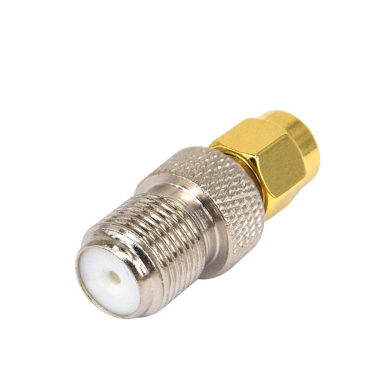  [AUSTRALIA] - BOOBRIE SMA Coaxial Cable Connector SMA to F Coax Adapter SMA Connector SMA Male to F Female Adapter for LAN / LMR Wireless Antenna Devices / RF Coaxial Cable / WiFi Radios External Antenna Pack of 2