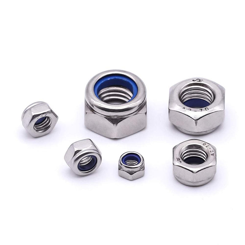  [AUSTRALIA] - M8 x 1.25mm Nylon Insert Hex Lock Nuts 304 Stainless Steel 18-8 Locknut, Bright Finish, Pack of 20 M8 x 1.25mm (20 PCS)