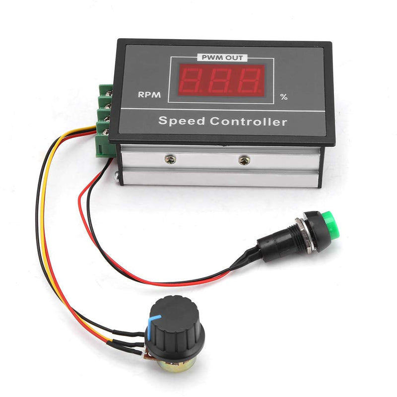  [AUSTRALIA] - DEWIN PWM DC motor speed controller, DC 6-60V 12-48V 30A speed controller voltage regulator with start-stop switch motor speed controller speed adjustable stepless PWM controller