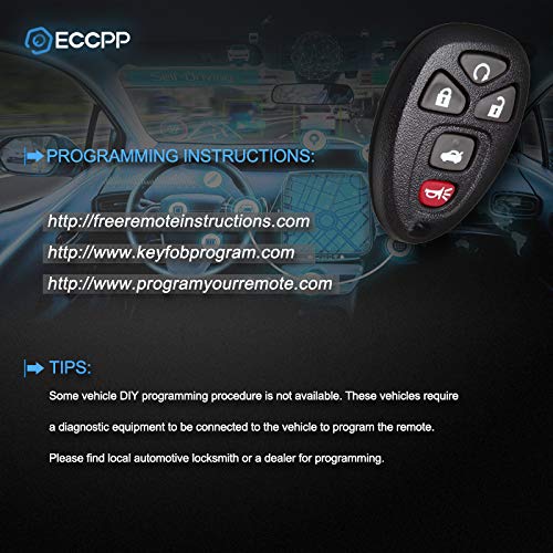  [AUSTRALIA] - ECCPP 1x Replacement fit for Keyless Entry Remote Control Car Key Fob Shell Case Buick Allure Lacrosse Chevrolet Cobalt Malibu Saturn Aura Sky KOBGT04AA OUC60270A X 1pc