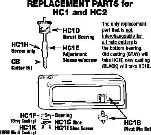 Malco HC1 2 in. to 12 in. Sheet Metal Hole Cutter Accessory for 1/4 in. or Larger Drill, Multi - LeoForward Australia