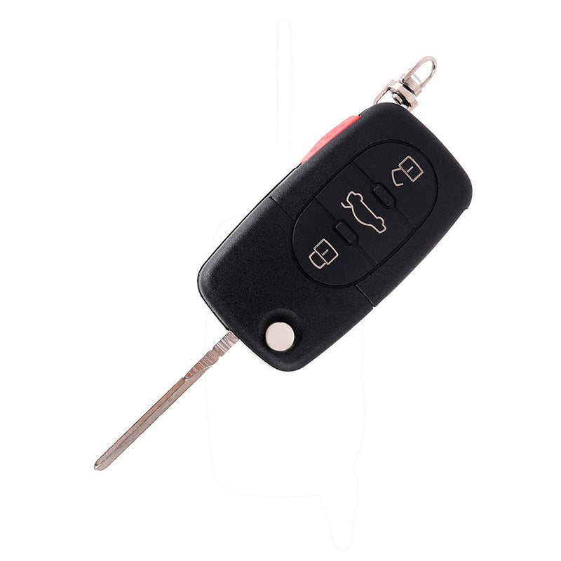 cciyu 4D0837231E X 1 Flip Key Fob with Key Blade 4 buttons Replacement for 97-05 for AUDI A4 A4 Quattro A6 A6 Quattro A8 A8 Quattro Allroad Quattro Cabriolet Series with FCC 4D0837231E - LeoForward Australia