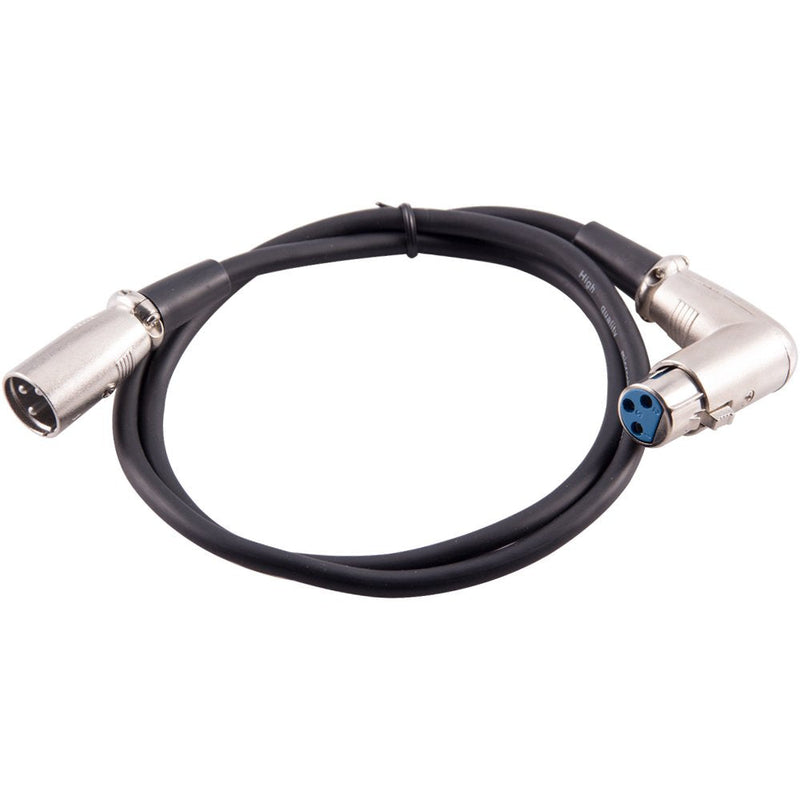  [AUSTRALIA] - SEISMIC AUDIO - XLRRAS - 6 Pack of 3' XLR Male to Right Angle Female Audio Patch Cables