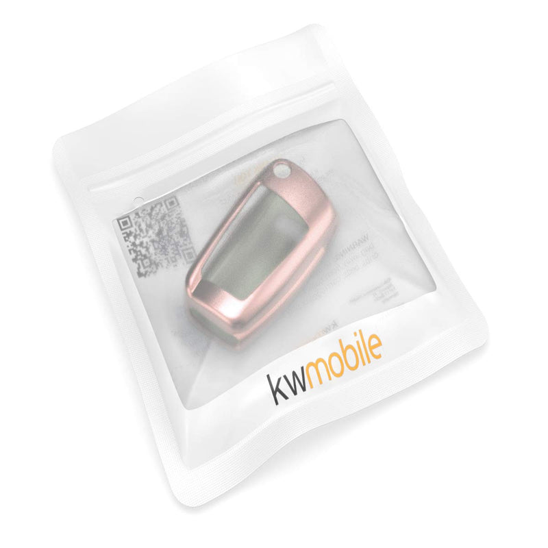 kwmobile Key Cover Compatible with Audi - Rose Gold High Gloss - LeoForward Australia