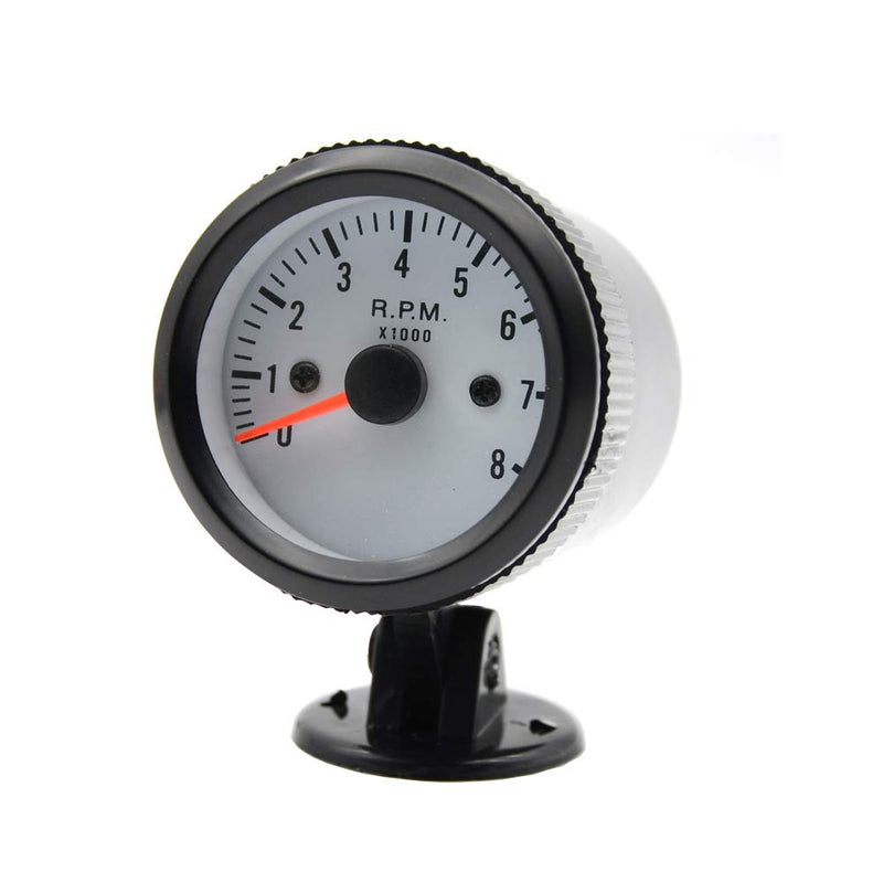  [AUSTRALIA] - Etopars Car Motor Vehicle Black Face 2" 52mm Pointer Tacho Tachometer Gauge Meter LED Light Tacho Gauge