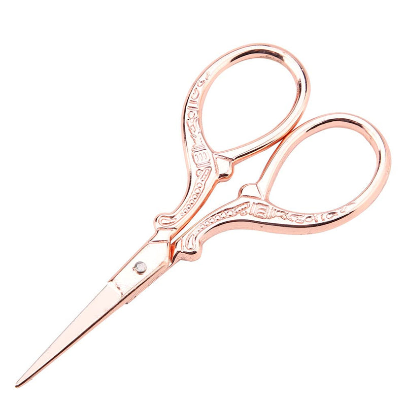  [AUSTRALIA] - Oumefar Sewing Scissors Metal Embroidery Scissors DIY Cross-Stitch Scissors for Embroidery Sewing Craft Art Work (Rose Gold)
