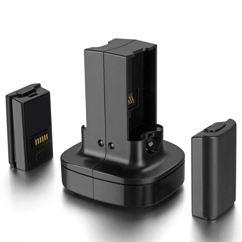  [AUSTRALIA] - for Xbox 360 2 Pack Rechargeable Battery Pack with Dual Charging Station Dock Charger Stand Base