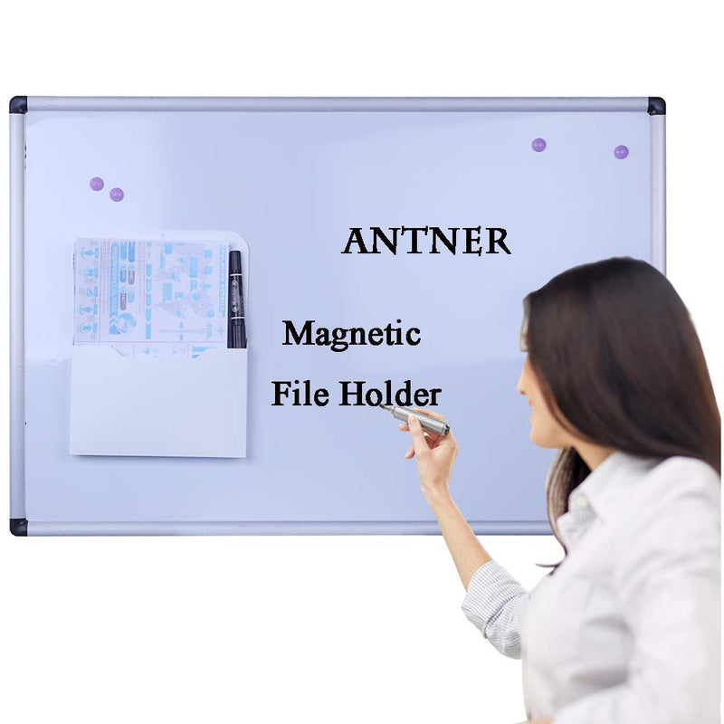 Antner Magnetic File Holder Letter Size Magnetic Paper Pencil Holder Office Supplies Mail Planner Storage Pocket for Whiteboard, Refrigerator, Locker 1 Pack - LeoForward Australia