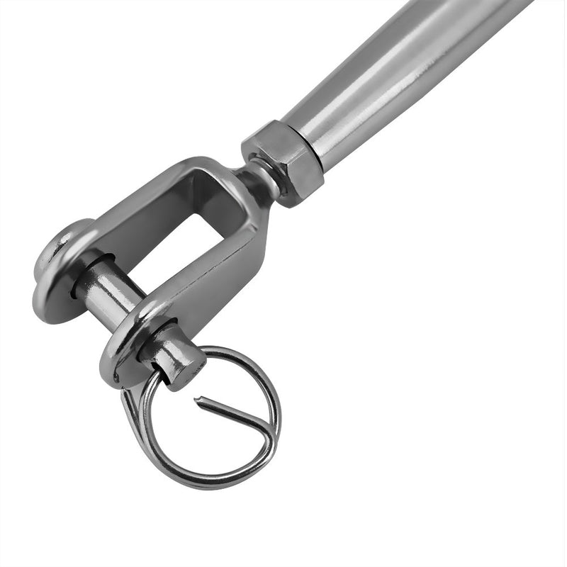 Walfront Jaw and Jaw Turnbuckle Stainless Steel Rigging Screw Closed Body Jaw Turnbuckle for Boat Yacht M6 - LeoForward Australia