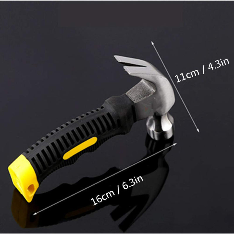  [AUSTRALIA] - 8 OZ Stubby Claw Hammer with Magnetic Nail Starter, Woodworking Hammer with Non-slip Handle Camping Hammer Small Hammer for Nailing Walls