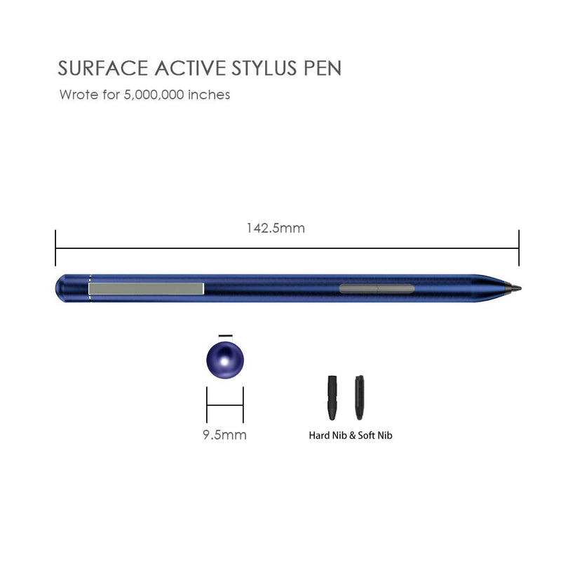 Active Stylus Pen for HP Pavilion x360 11m-ad0 14M-ba0 14-cd0 15-br0; HP Envy x360 15-bp0 15-bq0, x360 15-cn0, X2 12-e0xx, X2 12g0xx; HP Spectre x360 13-ac0xx 15-blxxx, AAAA Battery & Nibs (Blue) blue - LeoForward Australia