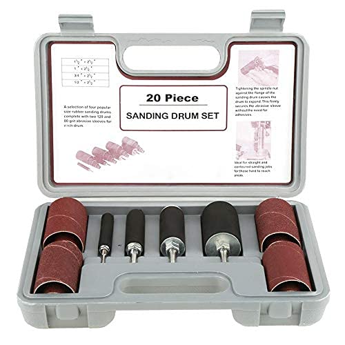  [AUSTRALIA] - Pack of 20 spindle sander sanding machine sanding sleeves tool set sanding sleeves with case for drill