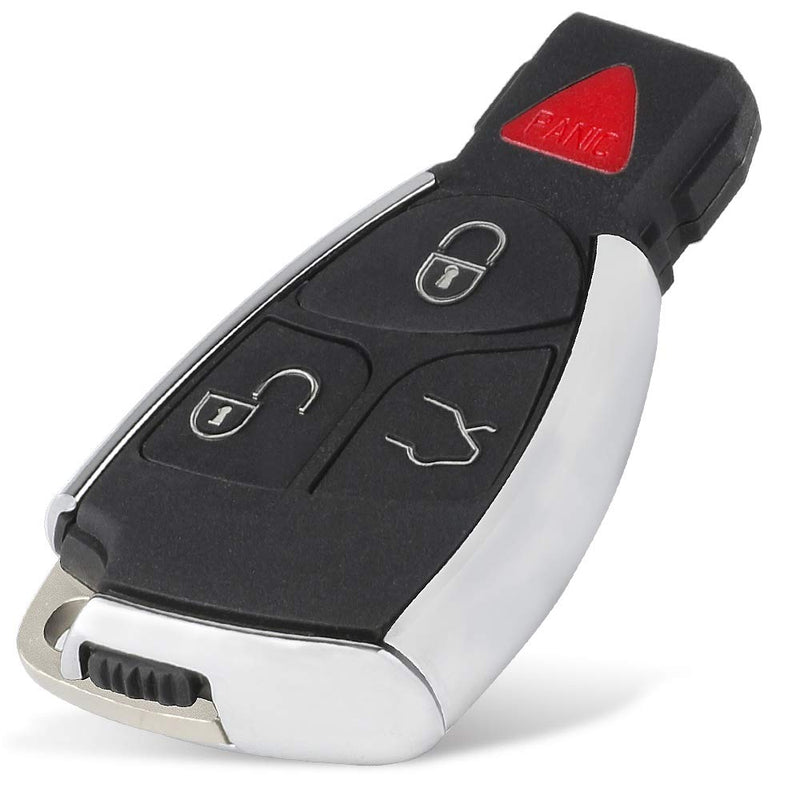 Keymall keyless entry remote car Key fob Shell Case 3 Button+Panic for Mercedes-Benz CLS C E S(Only for Non-smart key which Battery holder support 2 Batteries) - LeoForward Australia