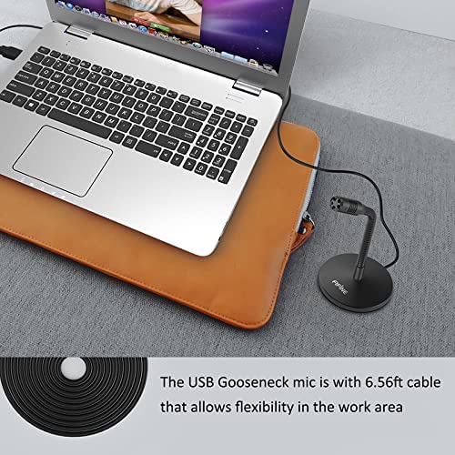  [AUSTRALIA] - FIFINE Mini Gooseneck USB Microphone for Dictation and Recording,Desktop Microphone for Computer Laptop PC.Plug and Play Great for Skype,YouTube,Gaming, Streaming,Voiceover,Discord and Tutorials-K050 black