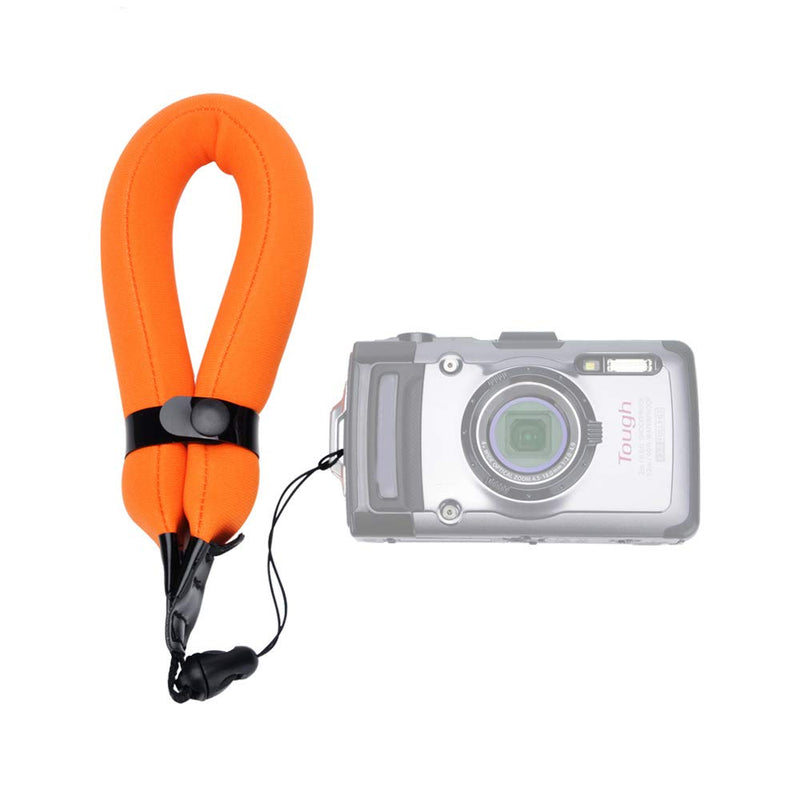  [AUSTRALIA] - JJC Waterproof Camera Float Strap Cell Phone Float Strap Compatible with Olympus TG-6 TG-5 TG-4 Nikon W300 W100 Canon D30 Fuji XP140 XP130 XP90 XP80 Smartphone iPhone Samsung Inside Waterproof Case Orange