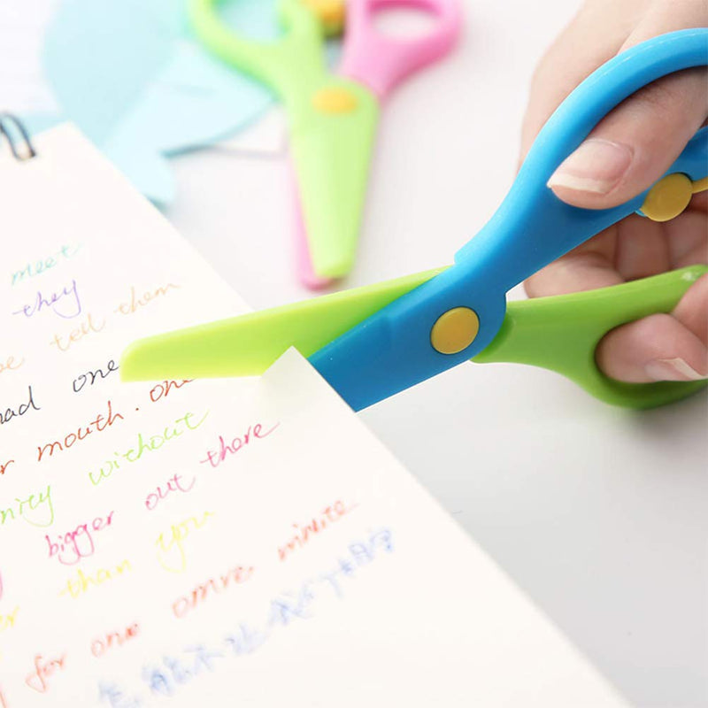  [AUSTRALIA] - YOTINO 10pcs Children's plastic safety scissors set Preschool Training Scissors for Children Art Craft Supplies(Multicolor)