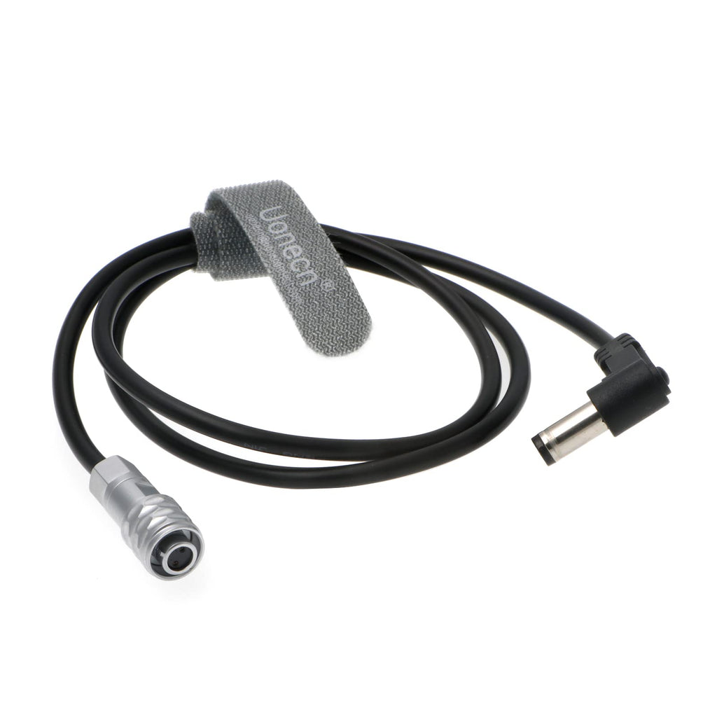  [AUSTRALIA] - Uonecn Weipu 2 Pin Female to Right Angle DC Power Cable for Blackmagic Pocket Cinema Camera 4K Gold Mount V Mount Battery Cord 24''