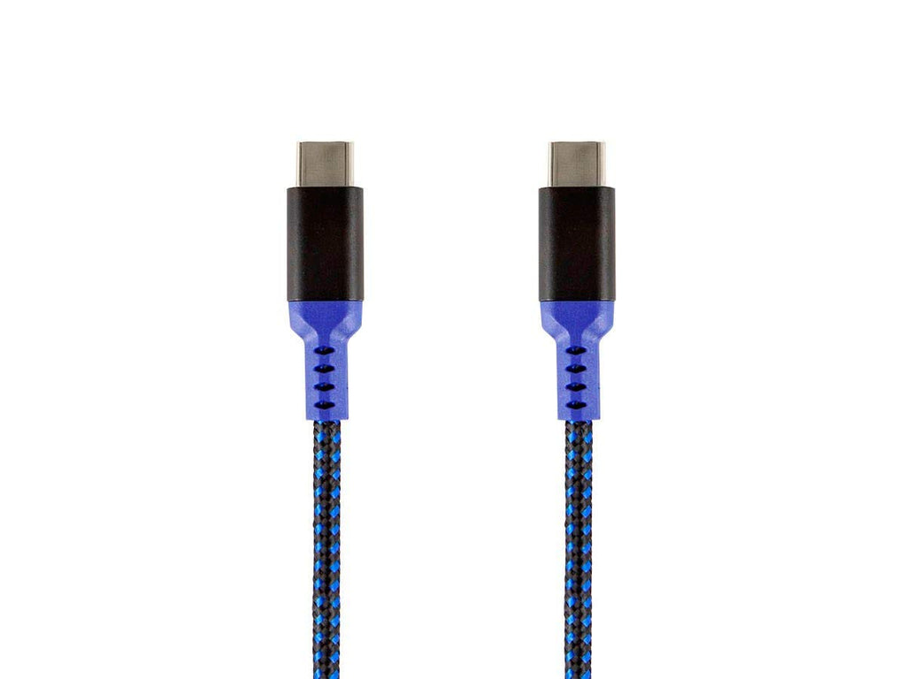  [AUSTRALIA] - Monoprice Stealth Charge and Sync USB 2.0 Type-C to Type-C Cable - 10 Feet - Blue, Up to 5A/100W, for USB-C Enabled Devices Laptops MacBook Pro