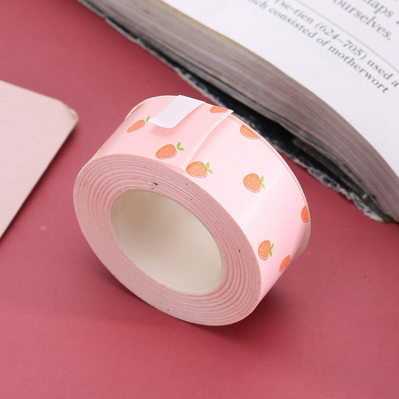  [AUSTRALIA] - 2 Packs Label Tape for King Jim TEPRA LR5C Labeler Pink Strawberry Pattern Thermal Paper Laminated Tape for School Office Supplies
