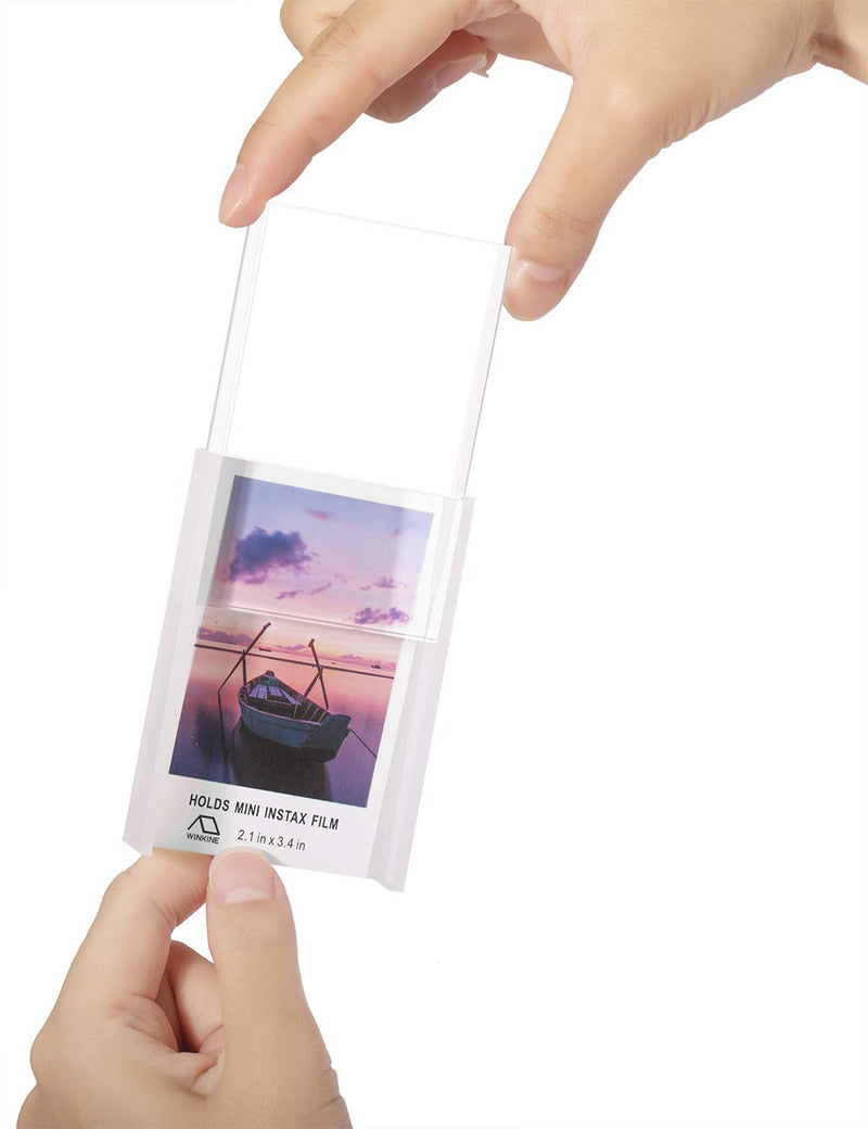  [AUSTRALIA] - WINKINE Instax Mini Photo Frames 2x3, Polaroid Picture Frames 3 Pack Mini Acrylic Picture Frames for Desktop Tabletop, Mini Instant Photo Frames for Fujifilm & Polaroid Film, Polaroid Frame for Photos White