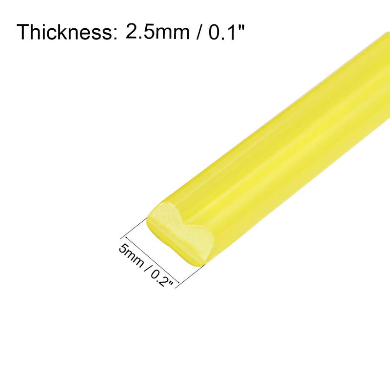  [AUSTRALIA] - uxcell 6pcs 3/16-inch Plastic Welding Rods PP Welder Rods for Hot Air Gun 3.3ft Yellow