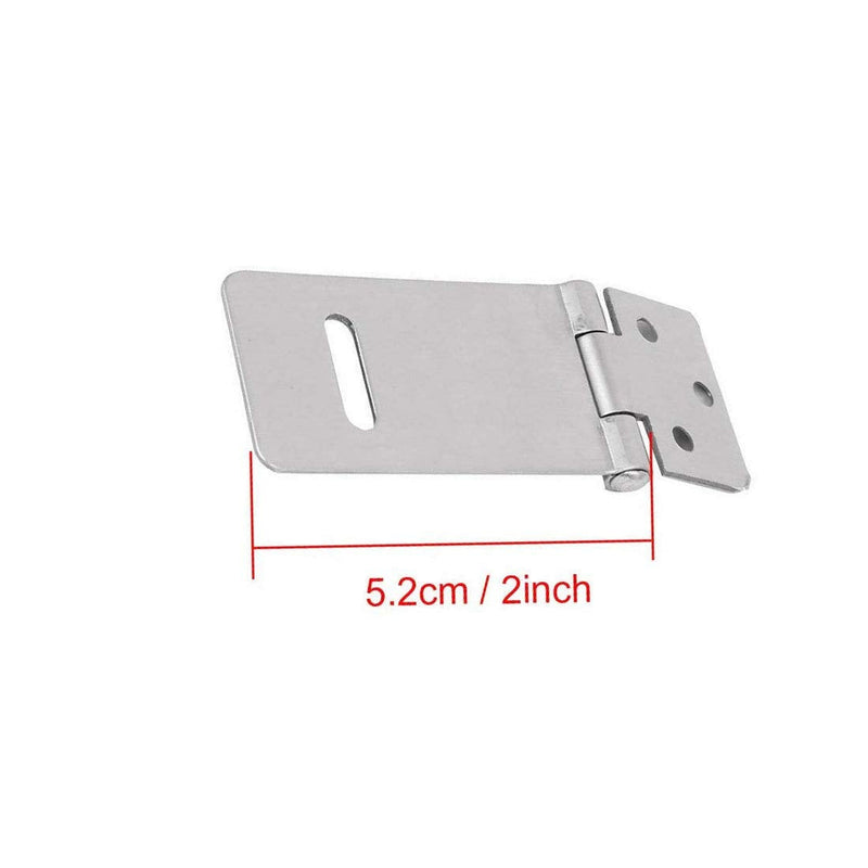  [AUSTRALIA] - XMHF Padlock Locking Hasp Staple Safety Door Clasp Gate Lock Latch Stainless Steel Door Cabinet Swivel Clasp Latch 4Pcs (2 inch) 2 Inch