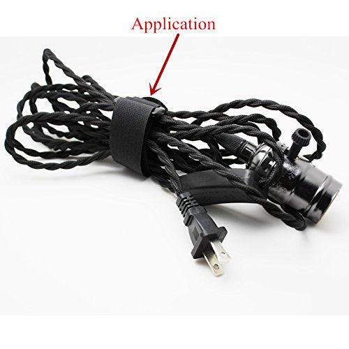  [AUSTRALIA] - LJY 16-Pack Hook and Loop Straps Nylon Cable Ties Organizer Fastener, 11.8 in x 0.98 in, Black