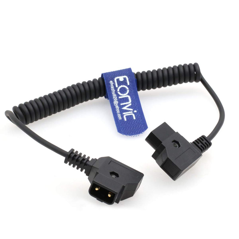  [AUSTRALIA] - Eonvic D-tap Battery DSLR Rig Power Supply Extension Coiled Cable Dtap to Dtap Coiled Cable