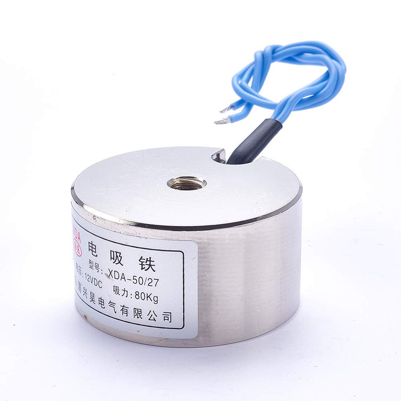  [AUSTRALIA] - Fielect DC12V Electromagnet Electric Lifting Magnet Electromagnet Solenoid Lift Holding Circular Suction-Cup Electrical Automatic Control System XDA-50