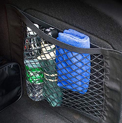 9 MOON Trunk Organizer Rear Trunk Back Seat Cargo Mesh Net Bag - Larger Size 15.7" x 9.8" Flexible Nylon Car Storage Wall Sticker Pouch Bag,Universal Style 2 - LeoForward Australia