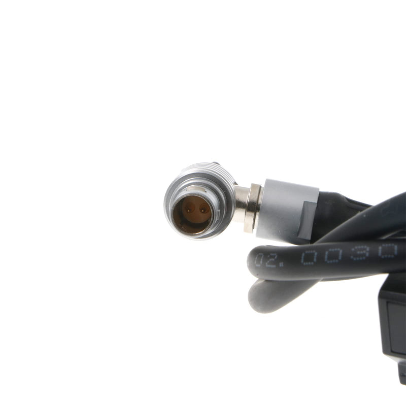  [AUSTRALIA] - Uonecn for Anton Bauer Power Cable D-tap to Right Angle 2 Pin Male Rotate 180 Degree for Zacuto Gratical Eye Viewfinder