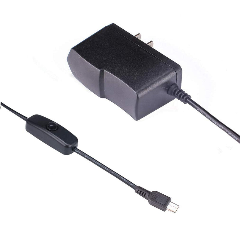  [AUSTRALIA] - Enokay Power Supply for Raspberry Pi 2 3 b b+ 5V 2.5A Micro USB Charger Adapter with On Off Switch