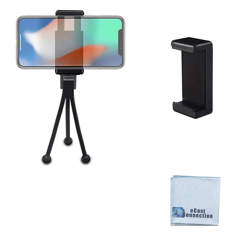  [AUSTRALIA] - 5” Inch Mini Tripod with Flex, Spider Legs for All Smartphones, Phablets, Small Cameras+ Frenzy Deals Microfiber Cloth