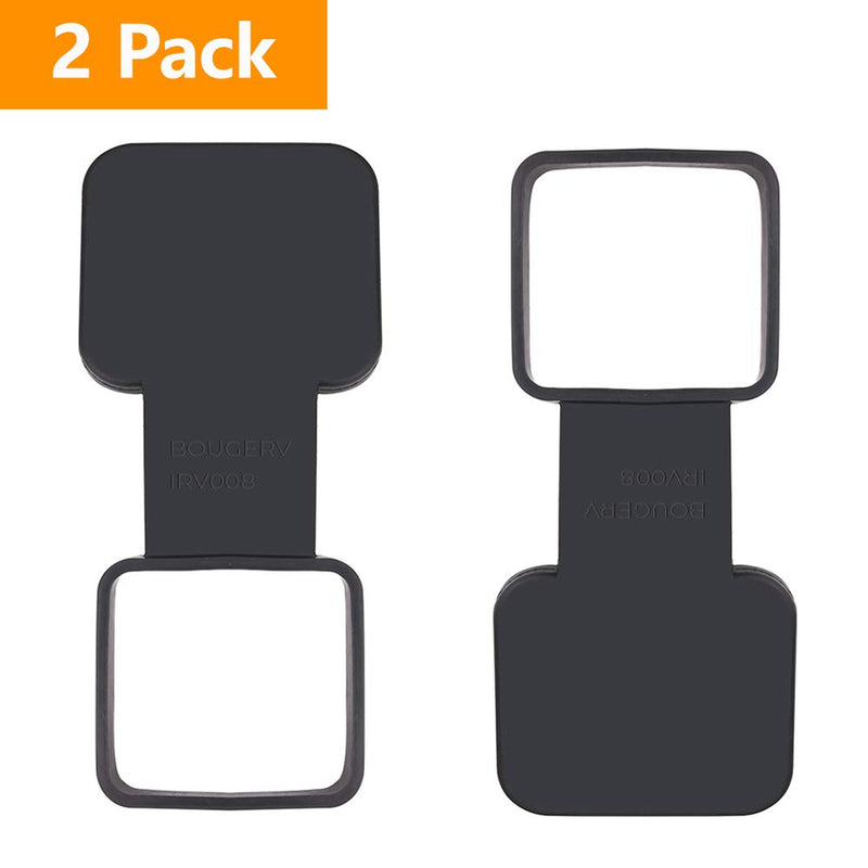 BougeRV 2 Inch Trailer Hitch Cover Tube Cover Plug Cap Rubber Fits 2 Inch Receivers Class 3 4 5 for Toyota Ford Jeep Chevrolet Nissan Dodge Ram Porsche Mercedes Benz Polaris Ranger(2 Pack) 2 Pack - LeoForward Australia