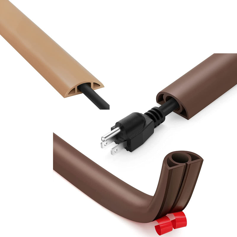  [AUSTRALIA] - ZhiYo 7ft Cord Cover Brown & 4ft Cord Cover Brown