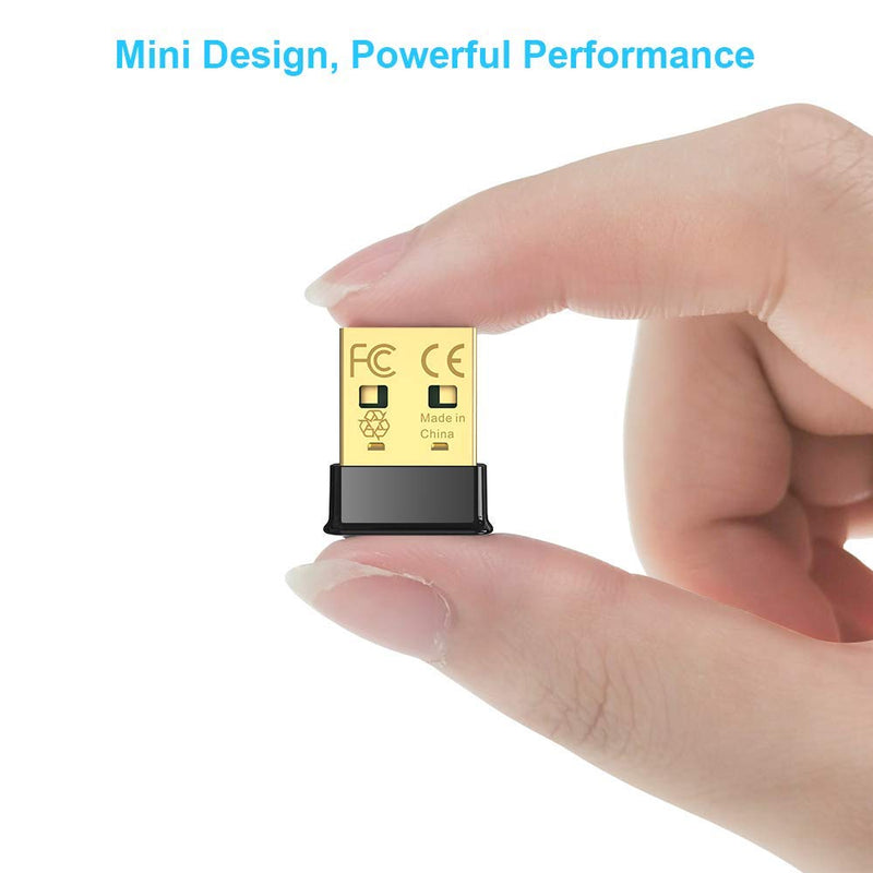  [AUSTRALIA] - 1Mii Bluetooth Adapter for PC, USB Bluetooth Dongle Adapter 5.0 + EDR, for Windows10/8/7 Desktop Laptop to Bluetooth Keyboard, Mouse, Printer, Headphones, Speakers