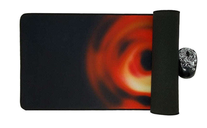  [AUSTRALIA] - ChicsPad Extended XL Gaming Mouse Pad - Portable Large Desk Pad - Non Slip Water Resistant Rubber Base, Gaming Mouse Pad Keyboard Pad. Large Area for Keyboard and Mouse, Black Hole