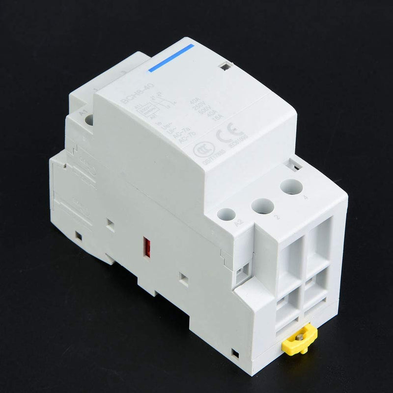  [AUSTRALIA] - AC Contactor Household 220V/230V 2P 2-Pin 1NO 1NC 40A DIN Low Power Consumption Household Contactor 50Hz/60Hz