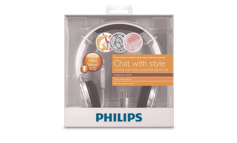  [AUSTRALIA] - Philips PC Headset Wired with Mic for Conference Calls, Zoom, Skype, Google Meet, in-line Mute and Volume Control 40mm Drivers with Extra Bass 3.5 mm w/ 2-1 Adapter, SHM7110U Over-head | Mini Boom Microphone