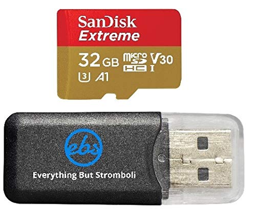  [AUSTRALIA] - 32GB Sandisk Micro SDXC Extreme 4K MicroSD Flash Memory Card Class 10 works with DJI Mavic Pro, Spark, Phantom 4, Phantom 3 Quadcopter 4K UHD Video Camera Drone with Everything But Stromboli Reader