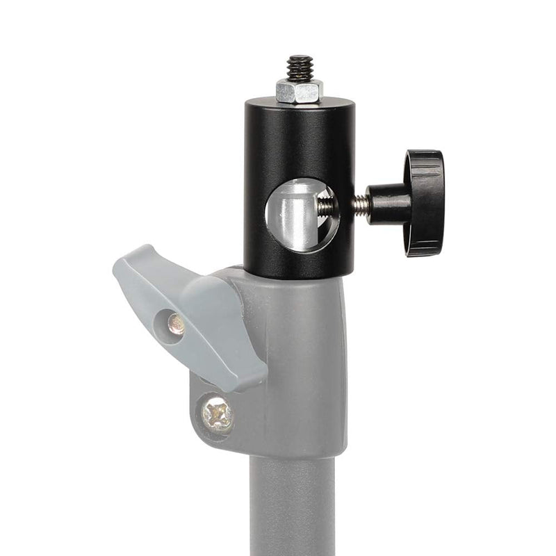  [AUSTRALIA] - CAMVATE 16mm Light Pole Stand Head Mount + Super Clamp with Mini Ball Head + Light Stand Mount Articulated 1/4''-20 Mini Ball Head