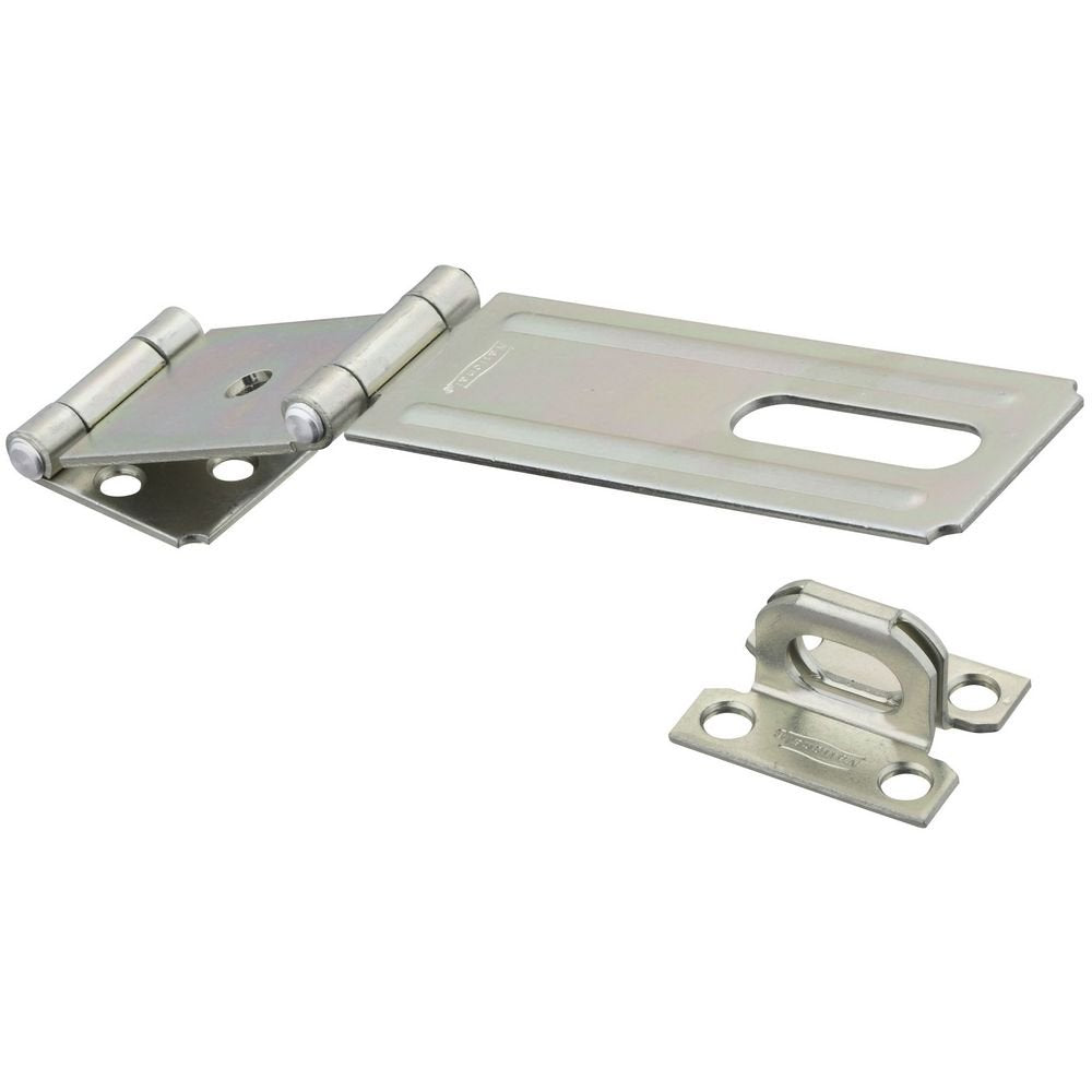  [AUSTRALIA] - National Hardware N103-291 V34 Double Hinge Safety Hasp in Zinc plated, 4-1/2" 4 Inch - 1/2 Inch