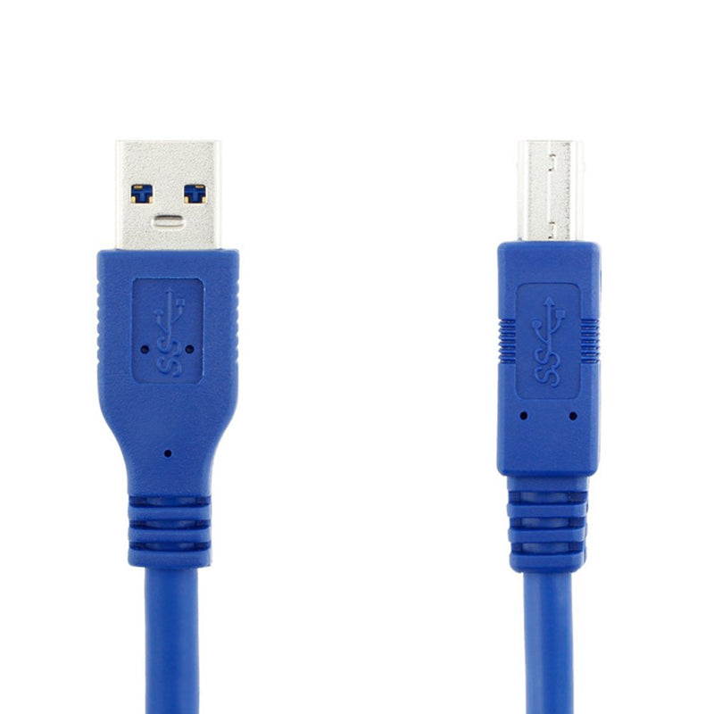 Bluwee USB 3.0 Cable - Type A-Male to Type B-Male - 3 Feet (1 Meter) - Round Blue 3 FT - LeoForward Australia