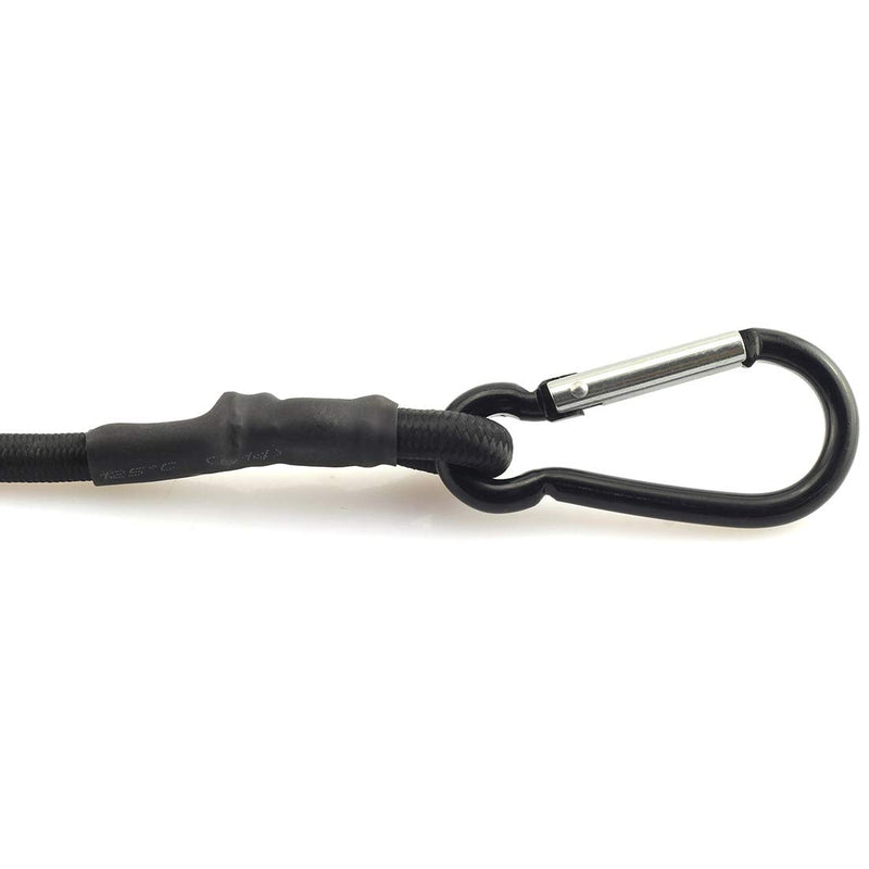  [AUSTRALIA] - HJ Garden 2pcs 8mm x 60cm Bungee Cord with Carabiner Hook Heavy Duty Straps 2 Climbing Hooks Strong Elastic Rope Shock Cord Tie Down Set(Black) 8mmx60cm Black